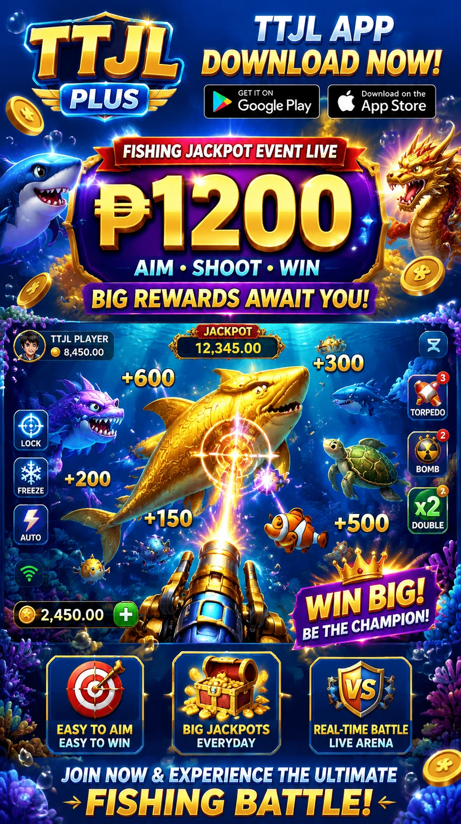 Mobile Fishing Game interface